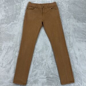Raleigh Denim Workshop Jeans Mens 31 Martin Brown Slim Thin Taper Turkey Stretch